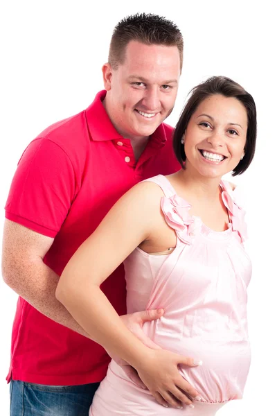 Lycklig gravid kvinna med sin man — Stockfoto