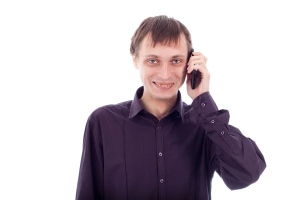 Weirdo man op de telefoon — Stockfoto