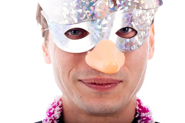 Man dragen partij masker — Stockfoto