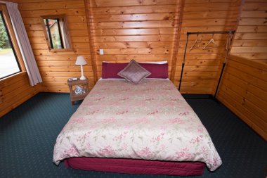 Interior of lodge bedroom clipart