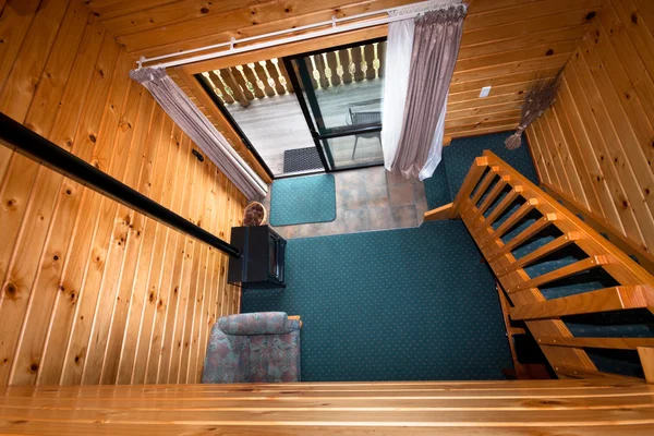 Lodge Wohnung Holz Interieur Detail — Stockfoto