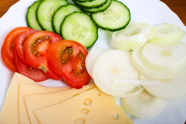 Zelenina a sýr — Stock fotografie
