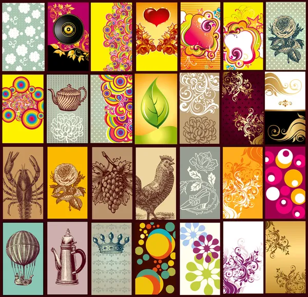 Vector set of detailed business cards Royalty Free Stock Illustrations