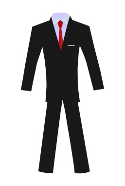 Man's suit isolated clipart