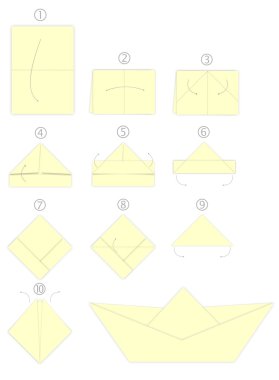 Paper boat clipart