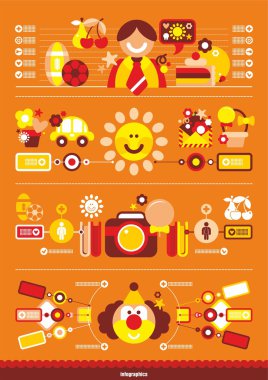 Festive Vector infographics clipart