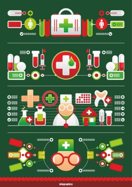 Medical vector infographics clipart