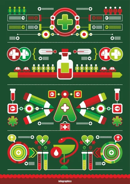 Infografica medica interessante — Vettoriale Stock