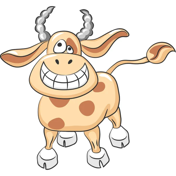 Vetor vaca engraçada — Vetor de Stock