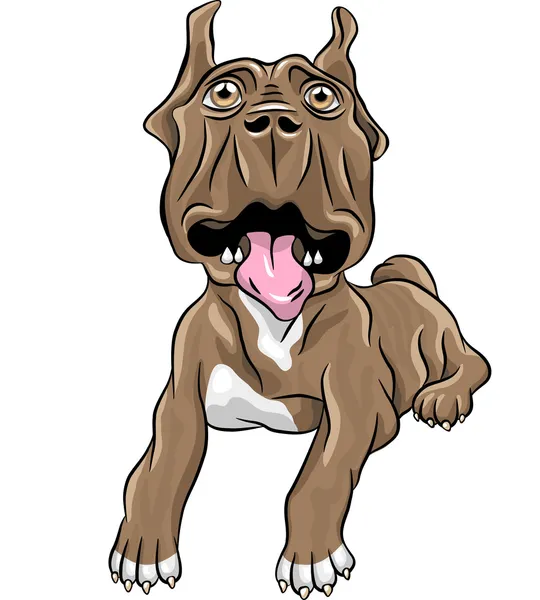 Векторный набросок щенка Dogo Canario породы ложь — стоковый вектор