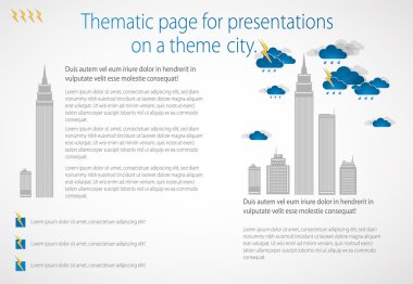 Bad weather background. City theme clipart