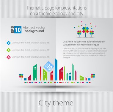 Abstract background. City theme. Vector clipart