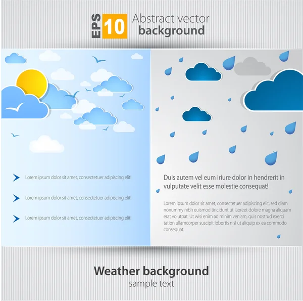 Good and bad weather background. — Stock Vector