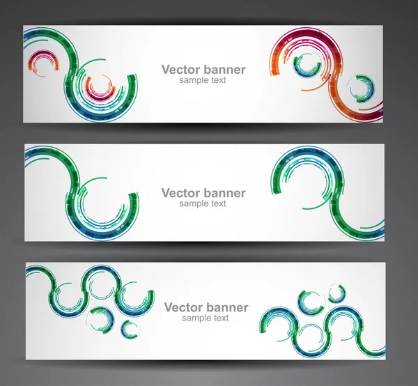 Uppsättning abstrakta vektor banners — Stock vektor