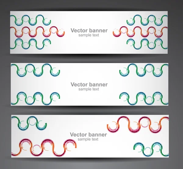 Set of abstract vector banners — Stock Vector