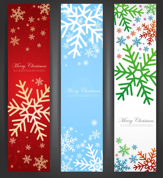 Set of christmas web banners — Stock Vector