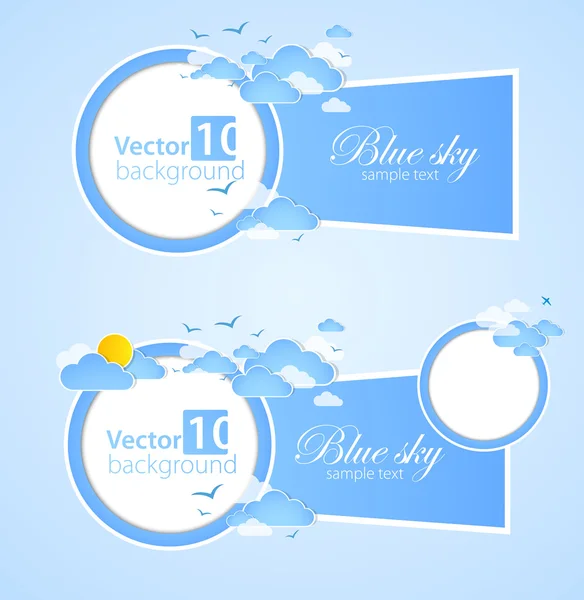 Weer banner set. vector — Stockvector