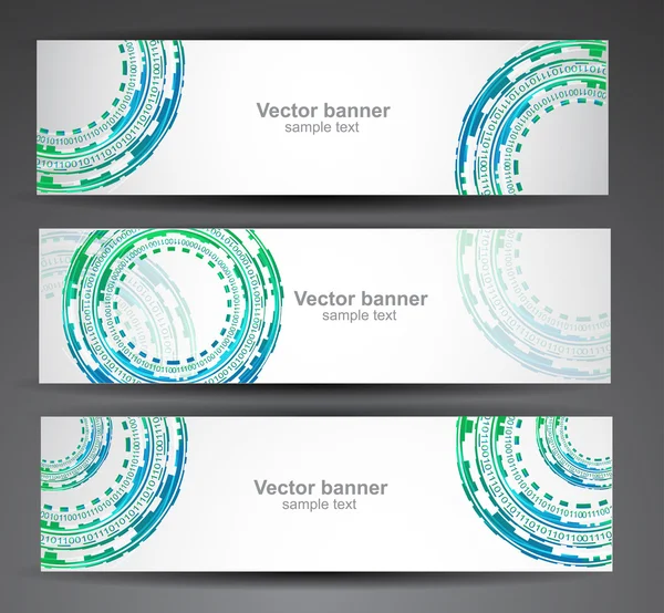 Uppsättning abstrakta vektor banner — Stock vektor