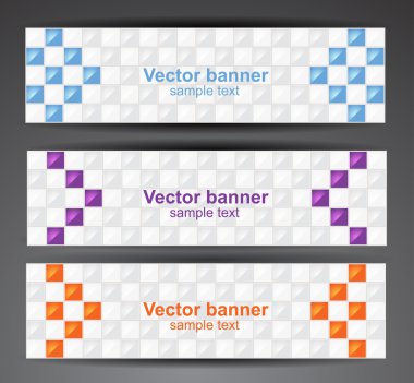 Web piksel Bannerlar. vektör
