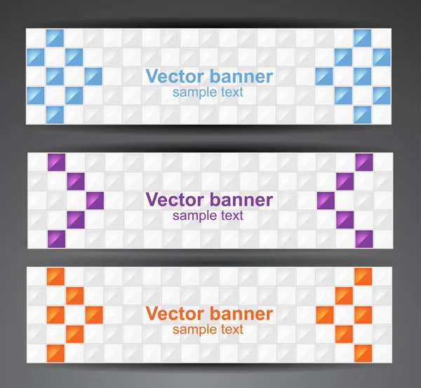 Web piksel Bannerlar. vektör — Stok Vektör