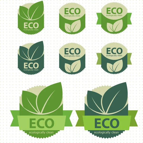 Eco labels with retro vintage design. Vector — Stock Vector