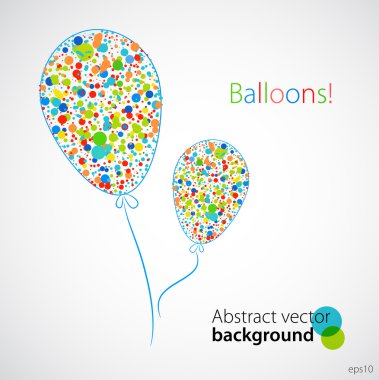 Funny balloons. Vector clipart