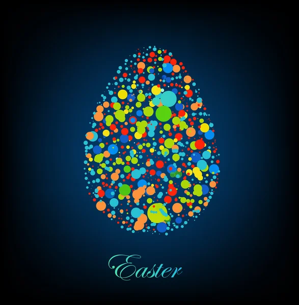 Dotted easter egg. Vector — Stock Vector