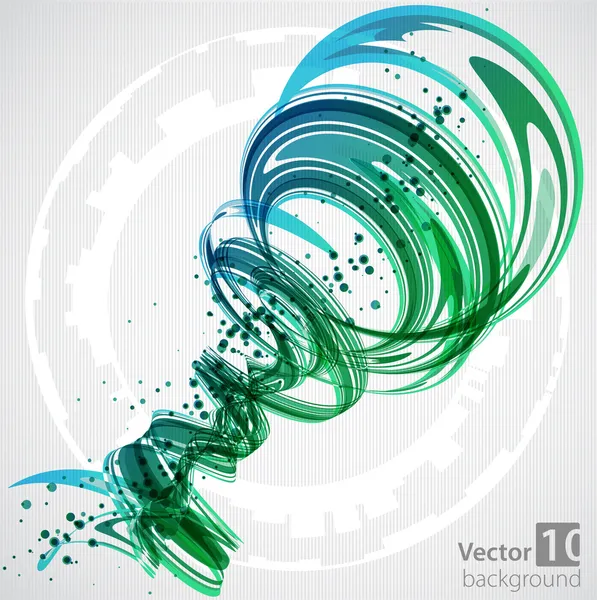 Abstract Green Spiral Background. Vector — Stock Vector