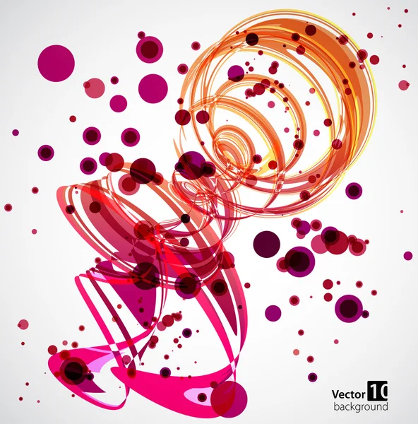 Fondo espiral rosa abstracto. Vector — Vector de stock