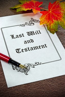 A last will and testament clipart
