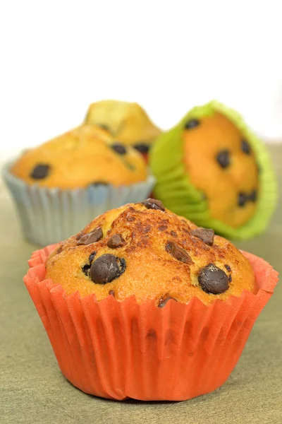 Home made chocolate chip muffins — Stock Photo, Image