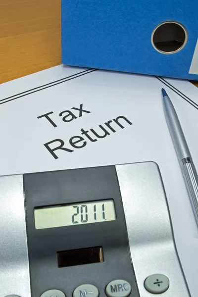 Tax return papers — Stock Photo, Image