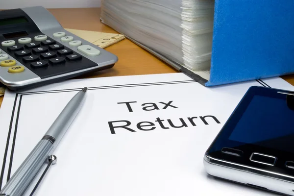 stock image Tax return papers