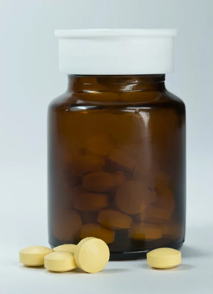 Butelka tabletek — Zdjęcie stockowe