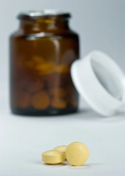 Farmaceutyczna tabletki idealna butelka — Zdjęcie stockowe