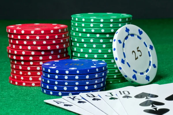 Royal flush poker hand — Stock Photo, Image