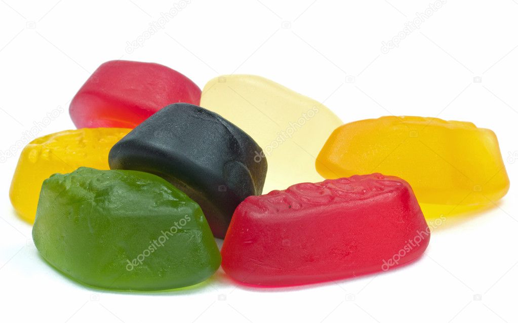 A pile of wine gums