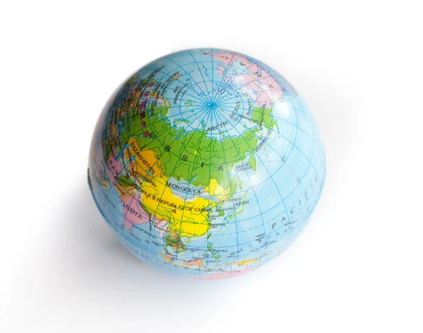 Globe op wit — Stockfoto