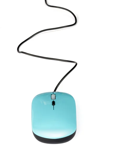 Синяя компьютерная мышь — стоковое фото