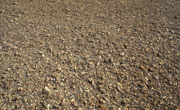 Stenen aangespoeld op het strand — Stockfoto
