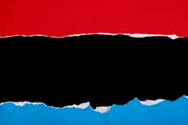 Red andblue Torn Paper clipart