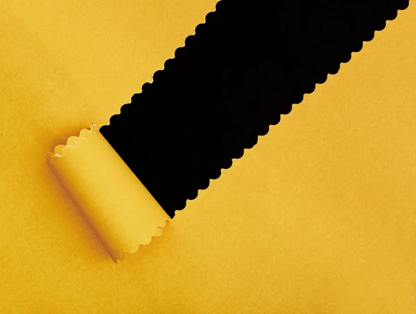Moldura de papel rasgado amarelo — Fotografia de Stock