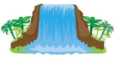 Waterfall illustration clipart