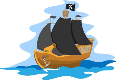 Pirate ship clipart