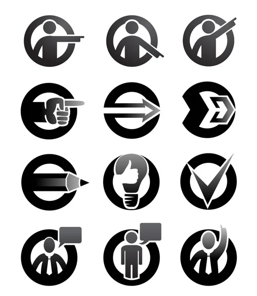 Flèche et pointes symboles — Image vectorielle