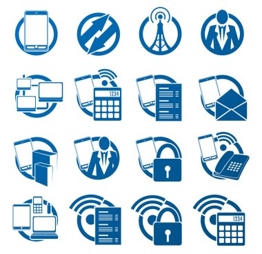 Communication icons clipart