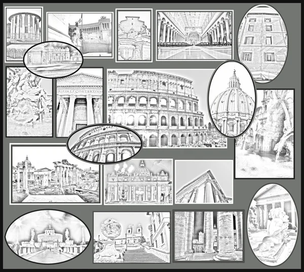 Rome en haar monumenten — Stockfoto