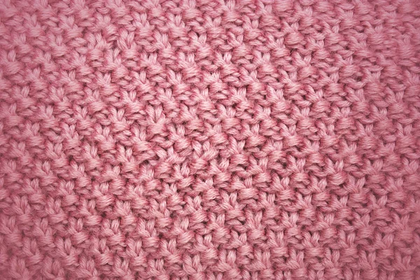 Pink knitted background — Stock Photo, Image