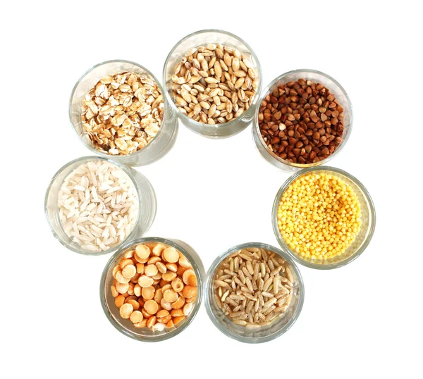 Diferentes tipos de grãos — Fotografia de Stock
