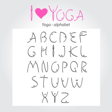 Yoga Alphabet Free Vector Eps Cdr Ai Svg Vector Illustration Graphic Art